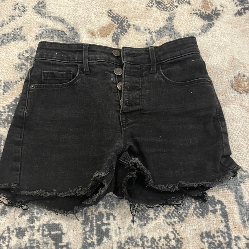 old navy high waisted four button shorts, size 0